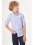 Regular Fit Yaka Düğmeli Mavi Erkek Çocuk Gömlek GM23Y231161_D35 5