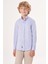 Regular Fit Yaka Düğmeli Mavi Erkek Çocuk Gömlek GM23Y231162_D35 1