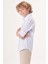 Regular Fit Yaka Düğmeli Mavi Erkek Çocuk Gömlek GM23Y231169_D35 4