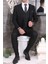 Bırdeye Slimfit Yelekli Takım Elbise Siyah 2