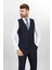 Slim Fit Duz Yeleklı Takım Elbıse Lacivert 3