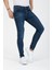 Erkek Mavi Tırnaklı Skinny Fit Jeans 3