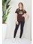 Kadın Please Love Yourself Baskılı V Yakalı T-Shirt 1