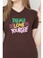 Kadın Please Love Yourself Baskılı V Yakalı T-Shirt 3