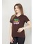 Kadın Please Love Yourself Baskılı V Yakalı T-Shirt 4