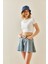 Beyaz Taşlı Kaşkorse Crop Bluz 3YXK2-47296-01 3