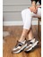 Süet Vizon Rengi Sneaker Kadın Ayakkabı 1