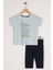 Kız Çocuk Mint Lacivert Renkli Little Thing Colled Love Baskılı Ikili Takım 1