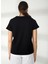 Jeans Bisiklet Yaka Baskılı Siyah Kadın T-Shirt DP2T9247 5