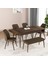 Bia Serisi Açılabilir Mdf Mutfak Salon Masa Takımı 4 Sandalye+1 Bench 2