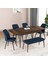 Bia Serisi Açılabilir Mdf Mutfak Salon Masa Takımı 4 Sandalye+1 Bench 2