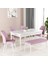 Bia Serisi Açılabilir Mdf Mutfak Salon Masa Takımı 4 Sandalye+1 Bench (Beyaz) 1