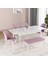 Bia Serisi Açılabilir Mdf Mutfak Salon Masa Takımı 4 Sandalye+1 Bench (Beyaz) 2