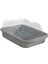Yarı Kapalı Açık Kediler Çöp Kutusu Tuvalet Dayanıklı Sandbox Bedpan Çöp Tepsisi 43X28X18CM Gri (Yurt Dışından) 1