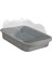 Yarı Kapalı Açık Kediler Çöp Kutusu Tuvalet Dayanıklı Sandbox Bedpan Çöp Tepsisi 43X28X18CM Gri (Yurt Dışından) 2