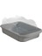 Yarı Kapalı Açık Kediler Çöp Kutusu Tuvalet Dayanıklı Sandbox Bedpan Çöp Tepsisi 43X28X18CM Gri (Yurt Dışından) 5