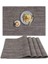 4'lü Yıkanabilir Bardak Altlığı Seti 45X30CM (Gri) (Yurt Dışından) 1