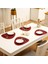 6'lı Kaymaz Bardak Altlığı Seti 38CM (Bordo) (Yurt Dışından) 5
