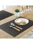 4'lü Yıkanabilir Bardak Altlığı Seti 45X30CM (Siyah) (Yurt Dışından) 4