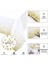 6 Adet Tek Kullanımlık Masa Örtüsü 137 x 274 cm (Beyaz ve Altın Rengi) (Yurt Dışından) 3