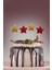 Gold-Kırmızı Çift Taraflı Yıldız Simli Eva Kürdan Cupcake Toppers Cupcake Çubuğu 12'li 1