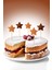 Turuncu-Kahverengi Çift Taraflı Yıldız Simli Eva Kürdan Cupcake Toppers Cupcake Çubuğu 12'li 1