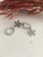 2li Zirkon Taşlı Sedef Taşlı Çelik Tasarım Küpe, Silver 1