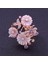 Pembe-Krem Çiçekli Rose Gold Gümüş Yüzük 6.1 gr 2