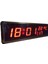 Sanec Displayli Saniyeli Dijital Saat ve Derece (Kasa: 17X50 cm - Kırmızı) 2