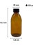 200 cc Amber Ecza Şişesi 200 ml Kilitli Siyah Kapaklı Kahverengi Yuvarlak Cam Şişe 6 Adet 2