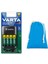 USB Quattro Charger Pil Şarj CIHAZI+4X2100 Aa Şarjlı Pil+Kılıf Hediye 1