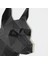 Geometrik Desen Lazer Kesim Metal Doberman Kafası Origami Duvar Dekorasyonu 3