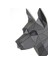 Geometrik Desen Lazer Kesim Metal Doberman Kafası Origami Duvar Dekorasyonu 4