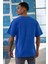 Erkek Oversize Mavi T-Shirt 4