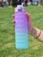 900 ml Pipetli Motivasyonel Su Matarası Motive Edici Suluk Motivasyon Matarası- Sticker Hediyeli 1