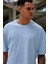 Erkek Oversize Açık Mavi T-Shirt 2