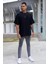 Erkek Oversize Siyah T-Shirt 1