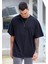 Erkek Oversize Siyah T-Shirt 2