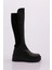 22535-22K Kadin Kalin Taban Fermuarli Knee High Çizme 1