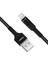 HP-416 Solid USB - Iph Lightning Qc3.0 3.1A Şarj Kablosu 1mt Siyah 1