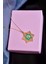925 Ayar Gümüş Gold Kaplama Rüya Serici Cam Boyalı Karma Lotus, Sunflower, Harf Kolye 1