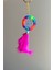 Neon Pembe Dreamcatcher / Düş Kapanı Anahtarlık/araba Süsü-Çap 4 cm 2