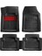 Ford Focus 2004-2005-2006-2007 Uyumlu 3D Havuzlu Paspas Takımı Krom Kırmızı 1