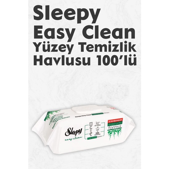 Sleepy Easy Clean Yüzey Temizlik Havlusu 100' Lü Fiyatı Sleepy Easy Clean Yüzey Temizlik Havlusu 100' Lü Fiyatı