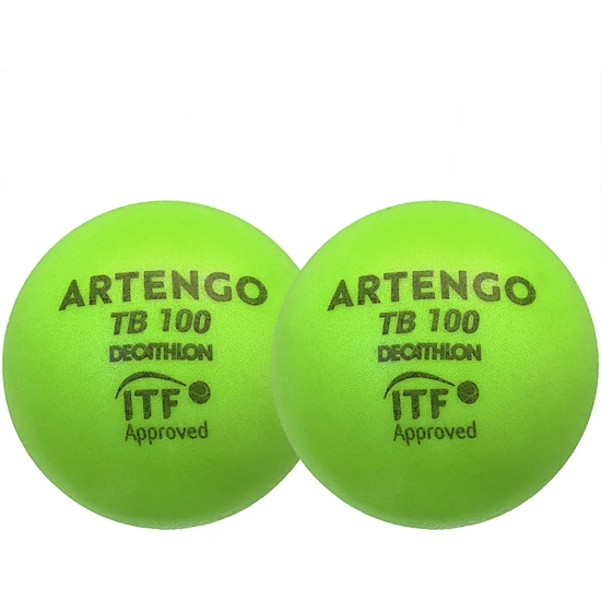 Decathlon Artengo Sünger Tenis Topu - 9 Cm - 2 Adet - Yeşil - Tb100