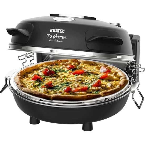 Xnews Eratec - Taş Fırın S Pm-27 (Yeni Model) Iç ve Dış Mekanlar Için Elektikli Pizza /lahmacun Mini Fırını