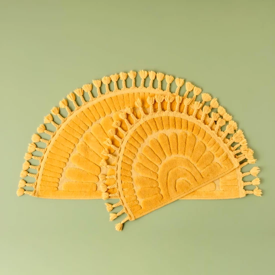 Bella Maison Sunshine Paspas Takımı Hardal 40 x 60 cm - 50 x 100 cm