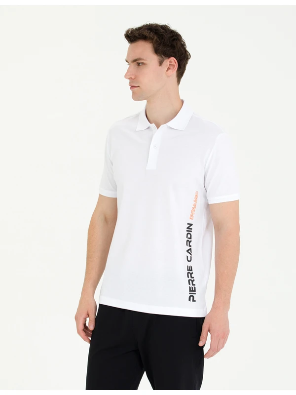 Pierre Cardin Erkek Beyaz Slim Fit Polo Yaka Tişört 50273571-VR013