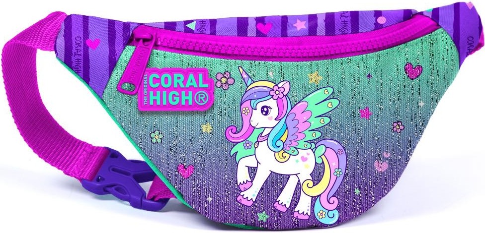 Coral High Kids Neon Mercan Alpaka Desenli Bel Çantası 22564
