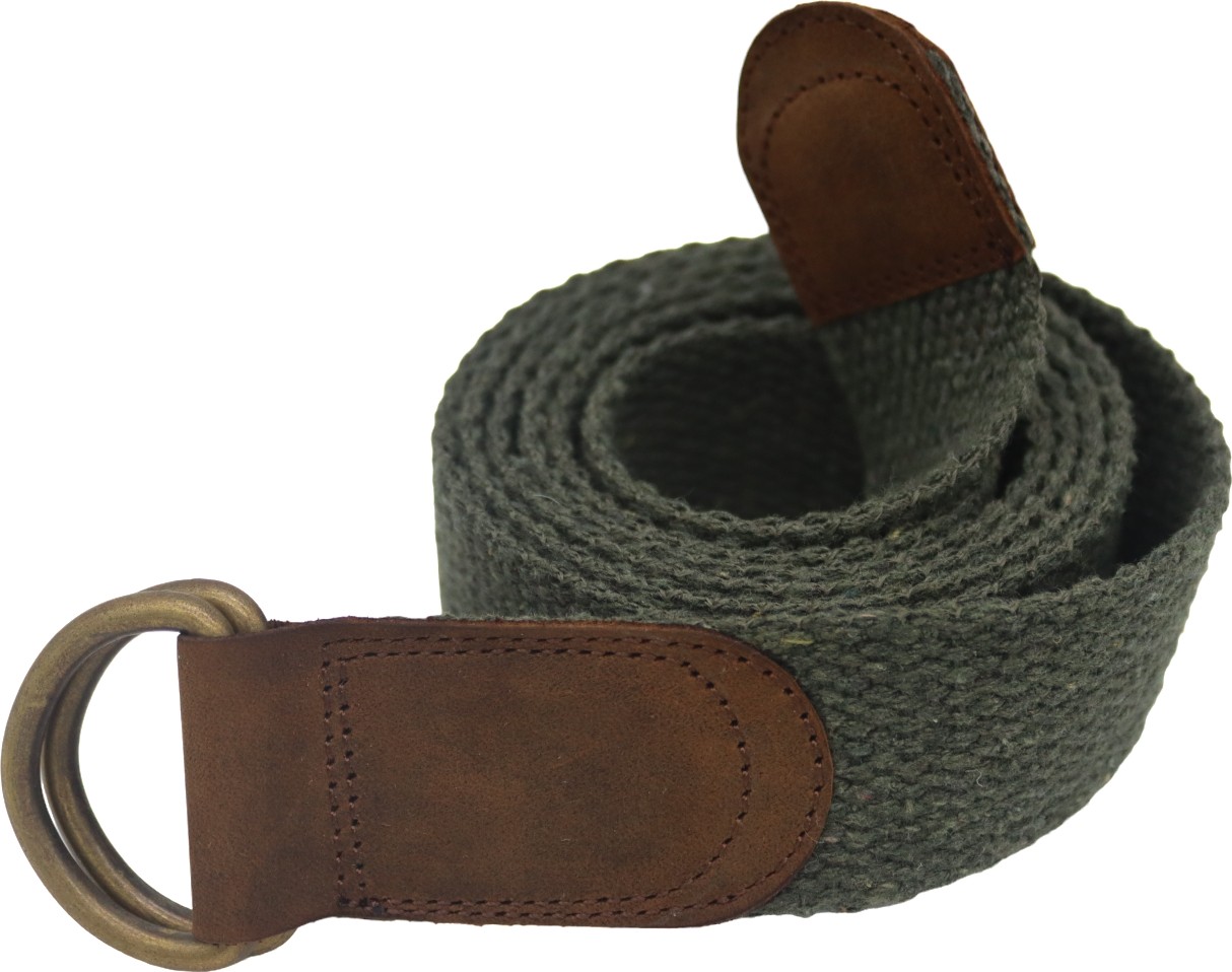 Anatolia Craft Derili 3cm Enli Bayan Kadın Kız Için 3'lü Yeşil Vizon Kahverengi D Halkalı Dokuma Kanvas Spor Kot Bez Kemer görsel 2